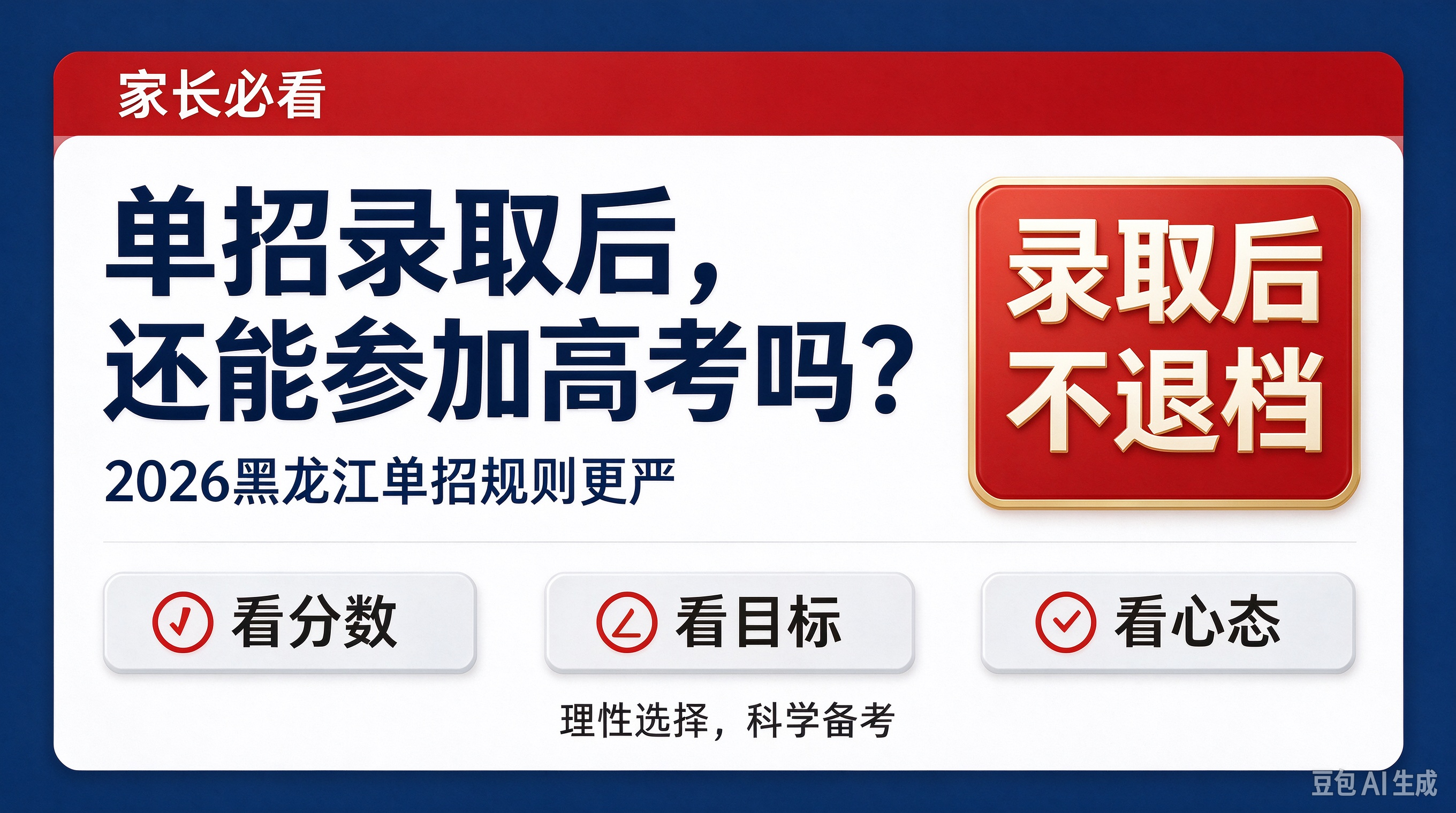 黑龙江单招家长注意：录取后或影响高考机会