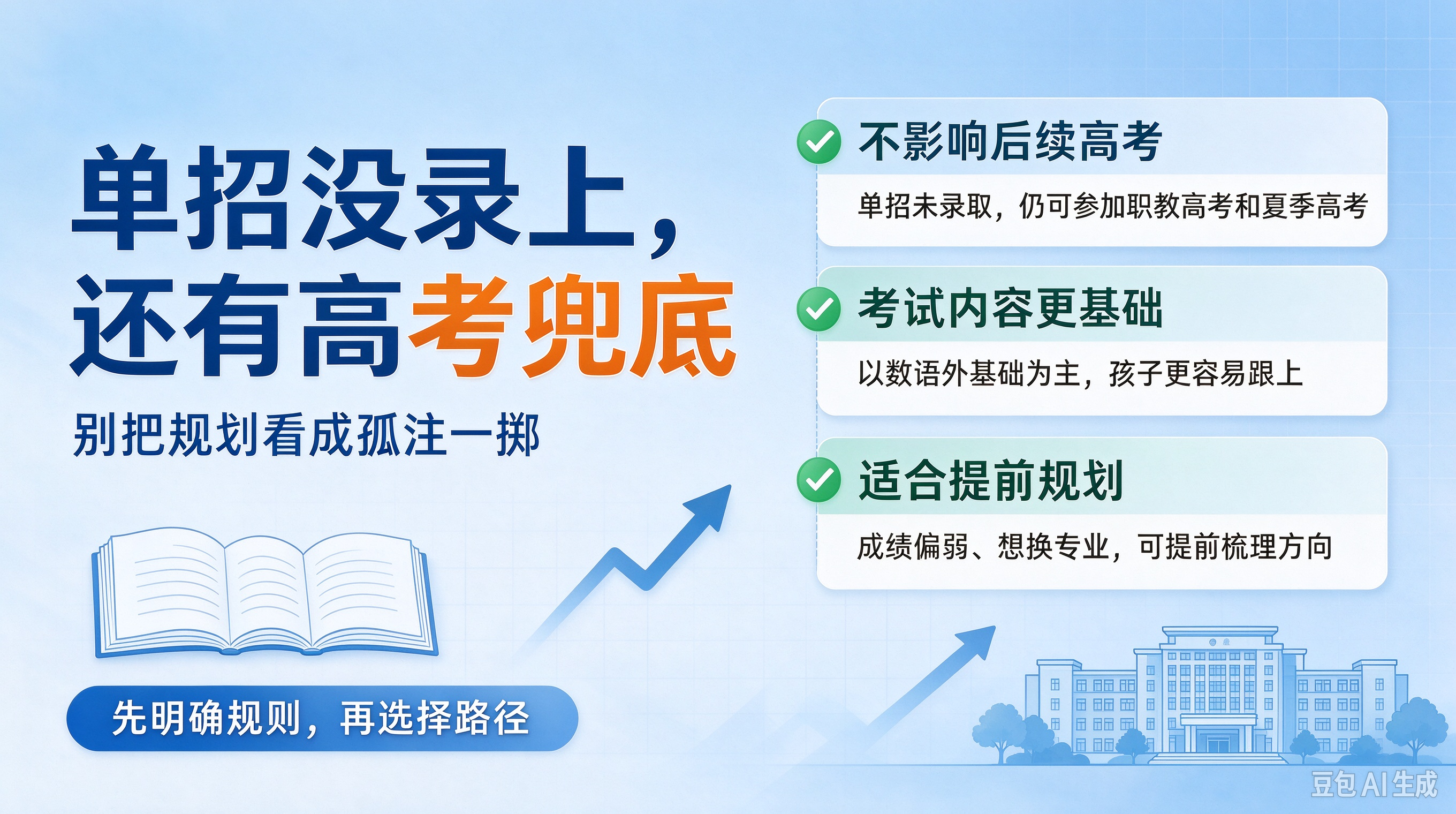 单招&ne;赌一把！落榜还有兜底！