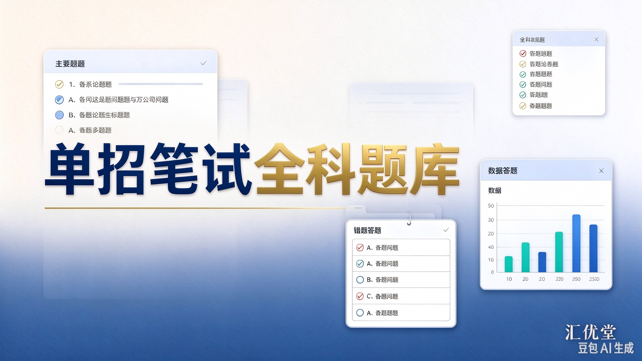 单招笔试全科题库
